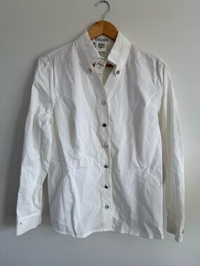 Escada Margaretha Ley White Cotton Button-Up Shirt - Deadstock w original tags!